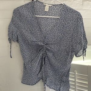 Blue and White Summer Top